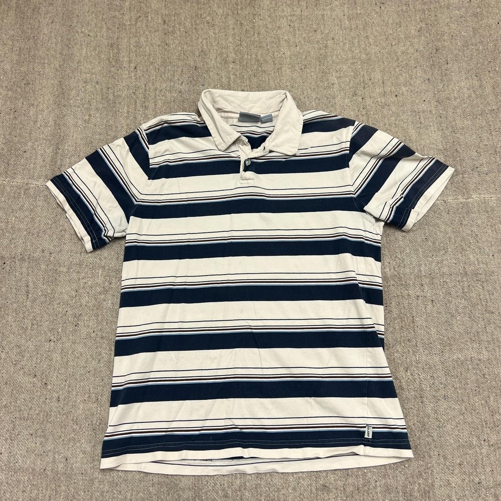 Vintage Aeropostale Polo Shirt Mens Large‎ White 2000s Y2K Striped
